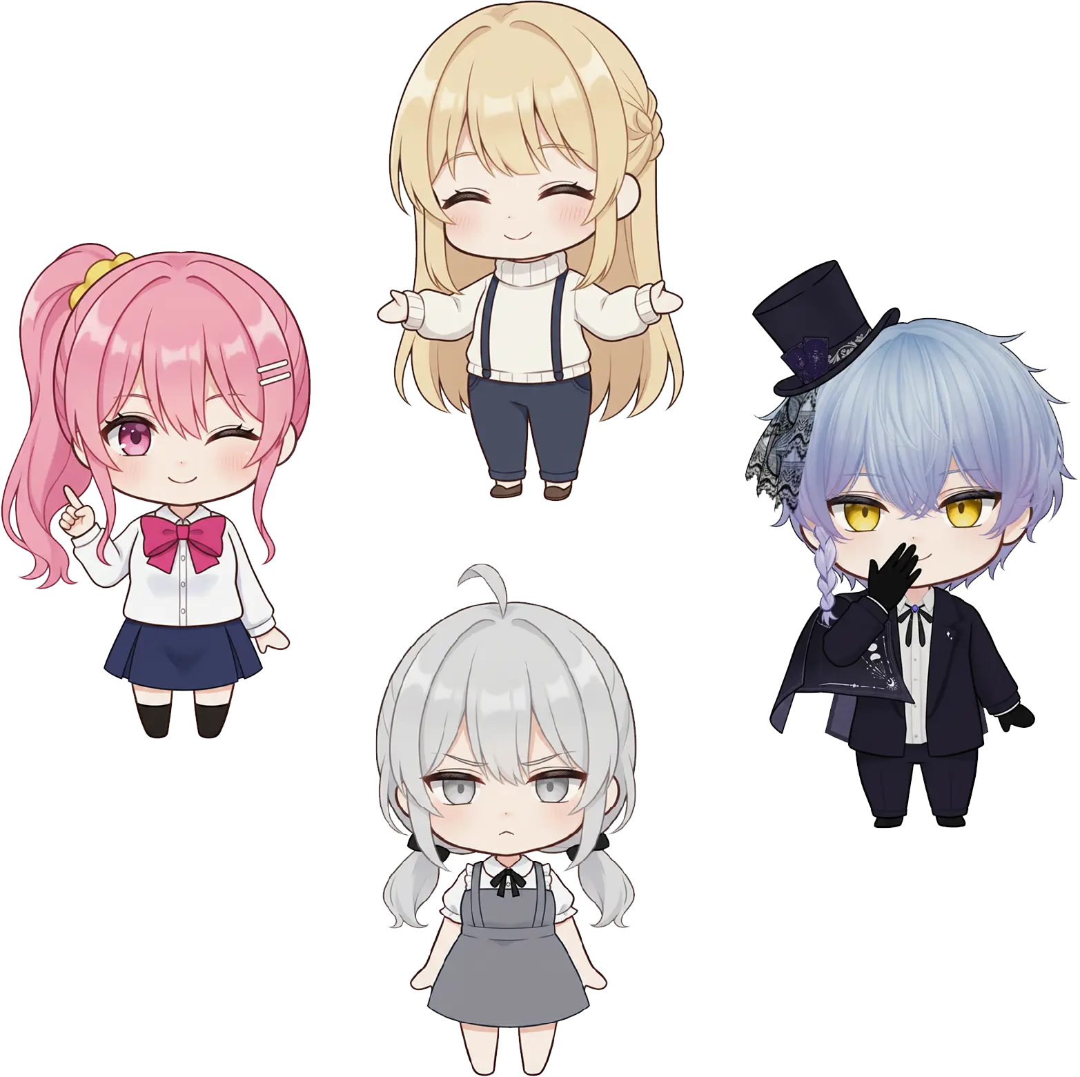 OshiKoi公式スタッフの集合イラスト